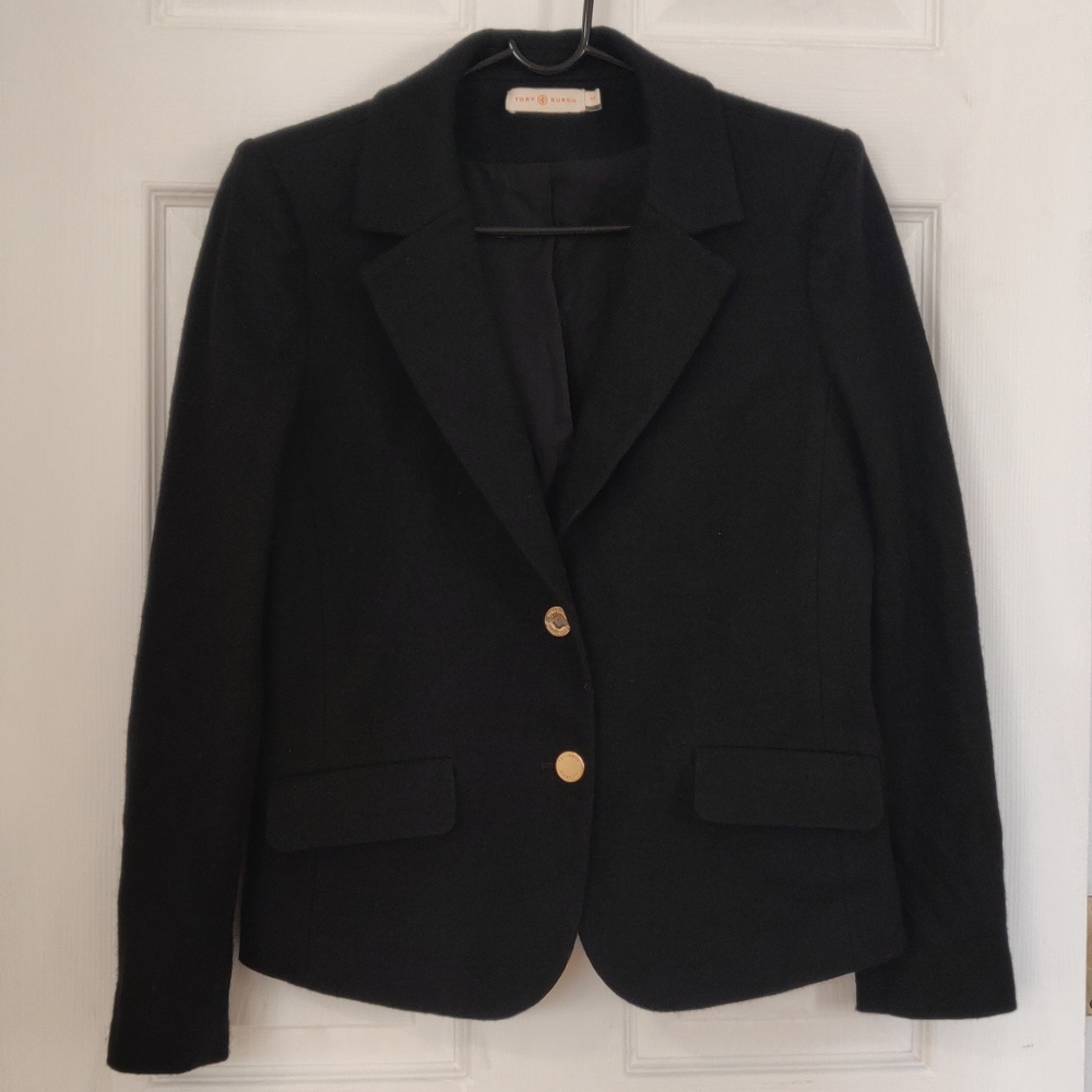 Tory Burch Black Wool Blazer Small